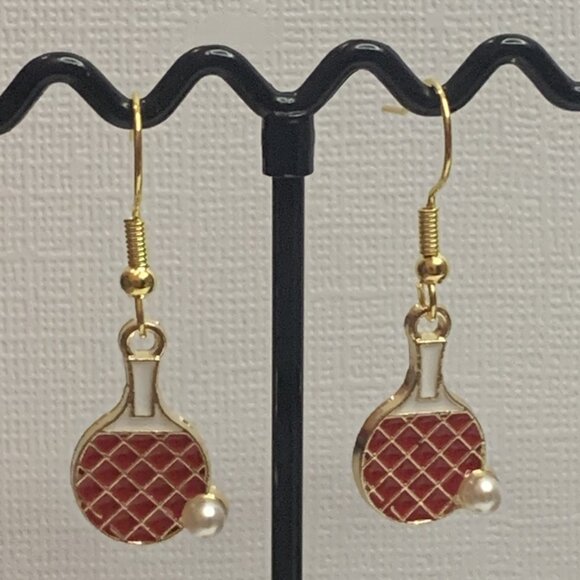 Ping Pong Earrings, Sports Earrings, Ping Pong Paddle, Gift Idea, Silly Earring - Picture 6 of 6